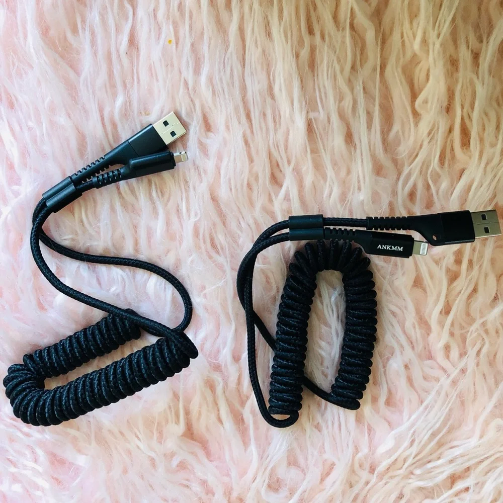Coiled USB Cable for Car